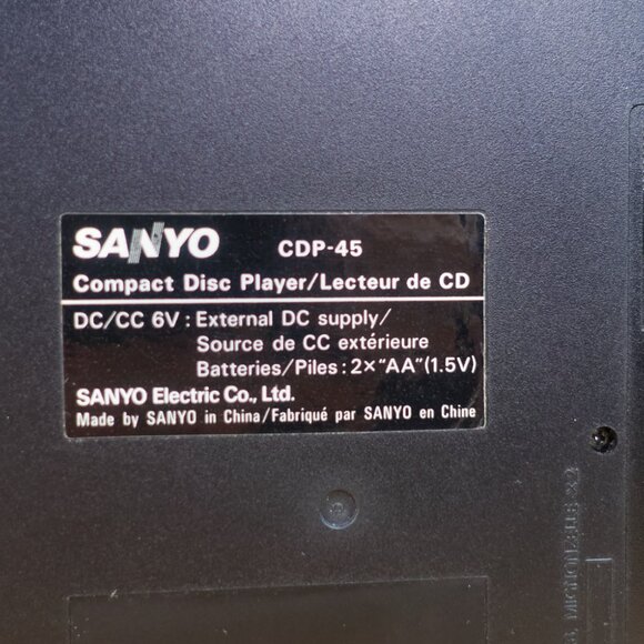 Vintage Sanyo CDP-45 Compact Disc Player / Tested & Working - Picture 6 of 7